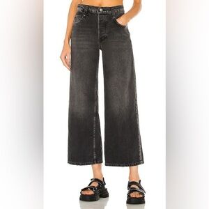 Free People Chalet Jeans Straight Wide Leg Ankle